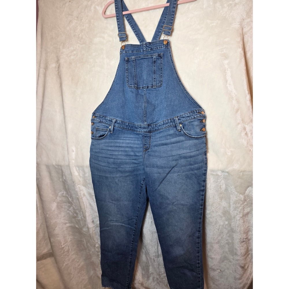 Isabel Maternity by Ingrid & Isabel Denim Overalls Blue Medium Wash Size 12